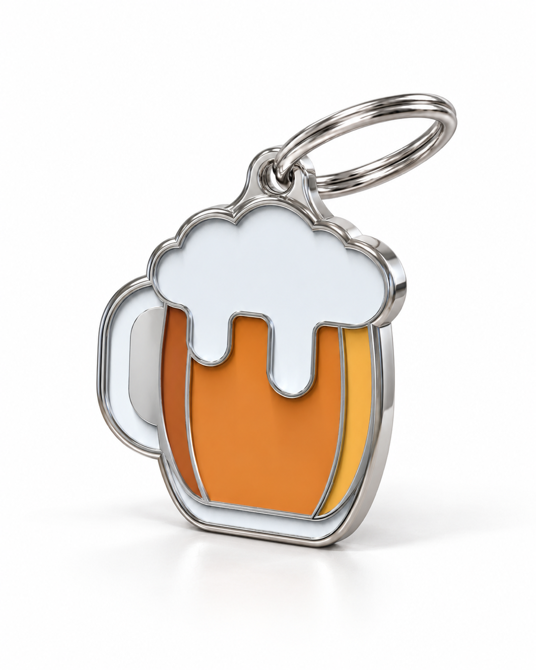 TAGiDOG Lager Beer ID Tag, angled view
