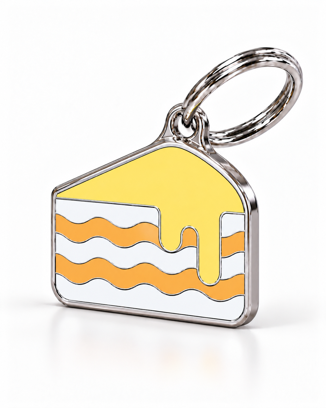 TAGiDOG Lemon Cake ID Tag dog ID tag, angled view
