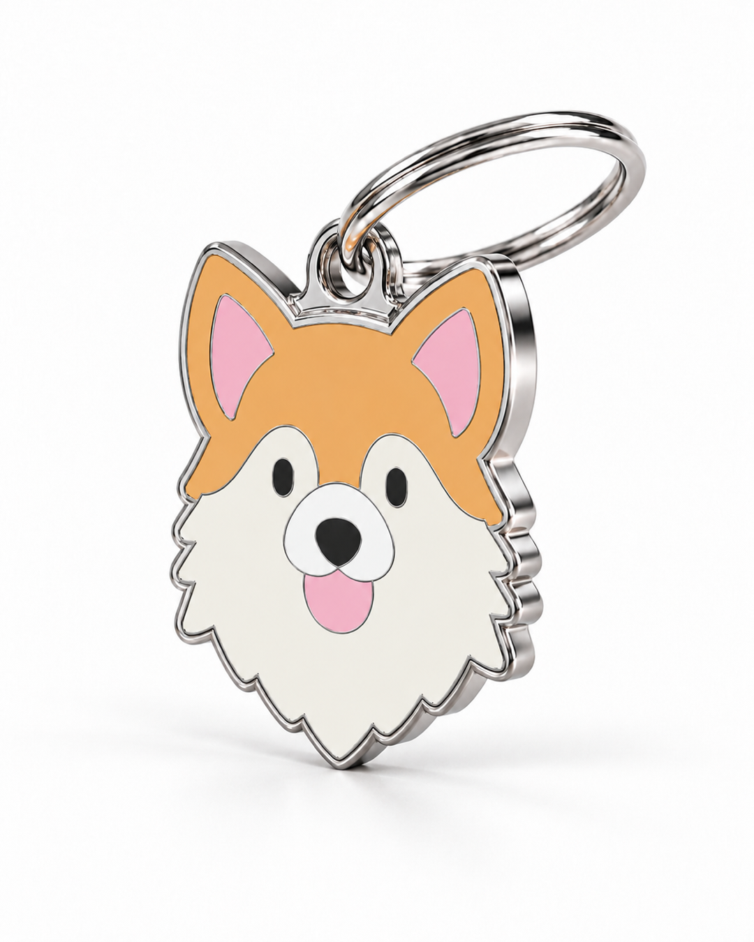 TAGiDOG Long Coat Chihuahua Dog ID Tag, angled view