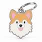 TAGiDOG Long Coat Chihuahua Dog ID Tag, front view on white