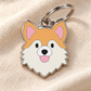 TAGiDOG Long Coat Chihuahua Dog ID Tag on light linen