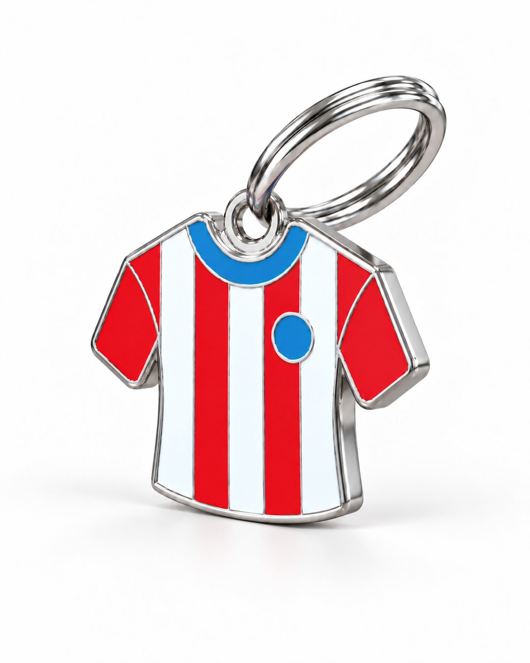TAGiDOG Los Colchoneros Jersey ID Tag dog ID tag, angled view