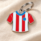 TAGiDOG Los Colchoneros Jersey ID Tag dog ID tag on light linen
