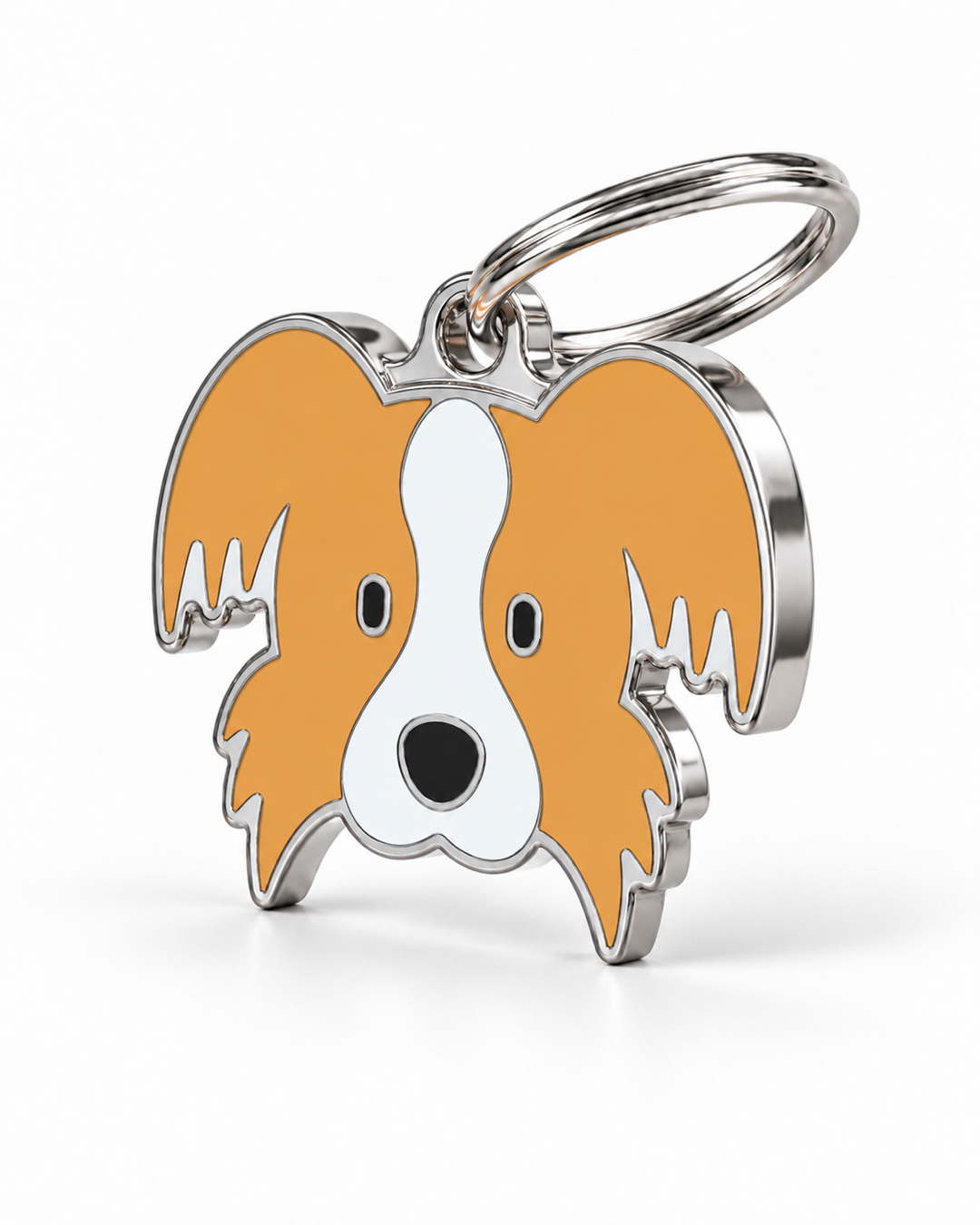 TAGiDOG Papillon Dog ID Tag, angled view