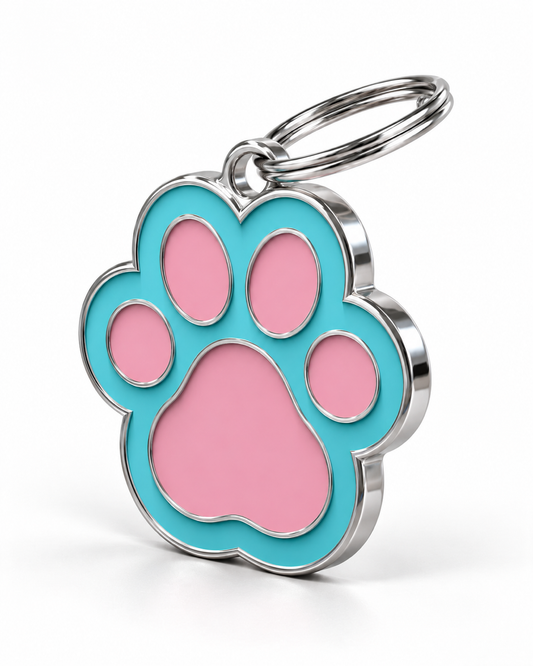 TAGiDOG Paw Bubblepop ID Tag dog ID tag, angled view