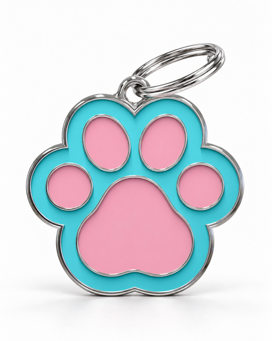 TAGiDOG Paw Bubblepop ID Tag dog ID tag, front view on white