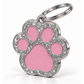 TAGiDOG Paw Spark Pink ID Tag, angled view