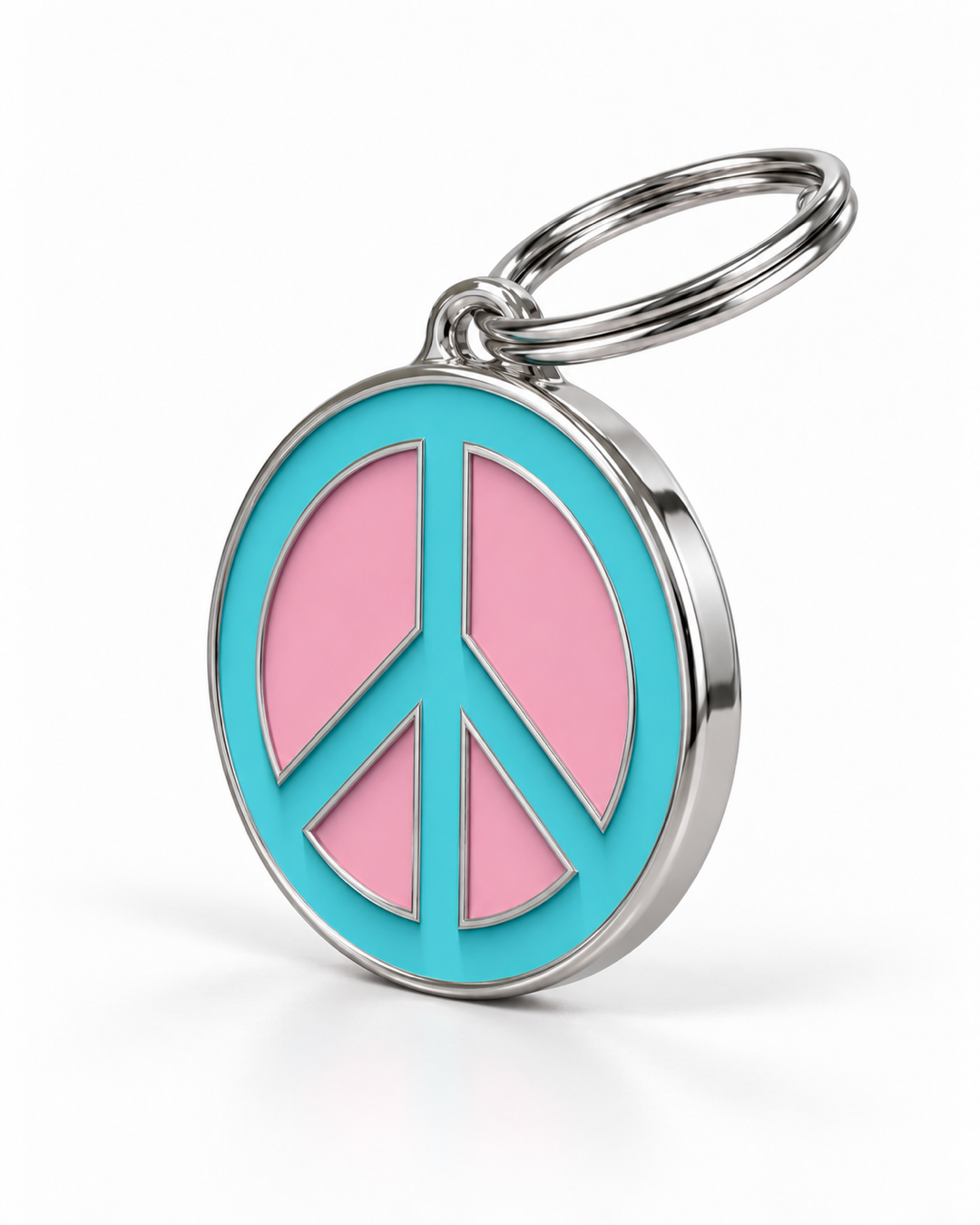 TAGiDOG Peace Bubblepop ID Tag dog ID tag, angled view
