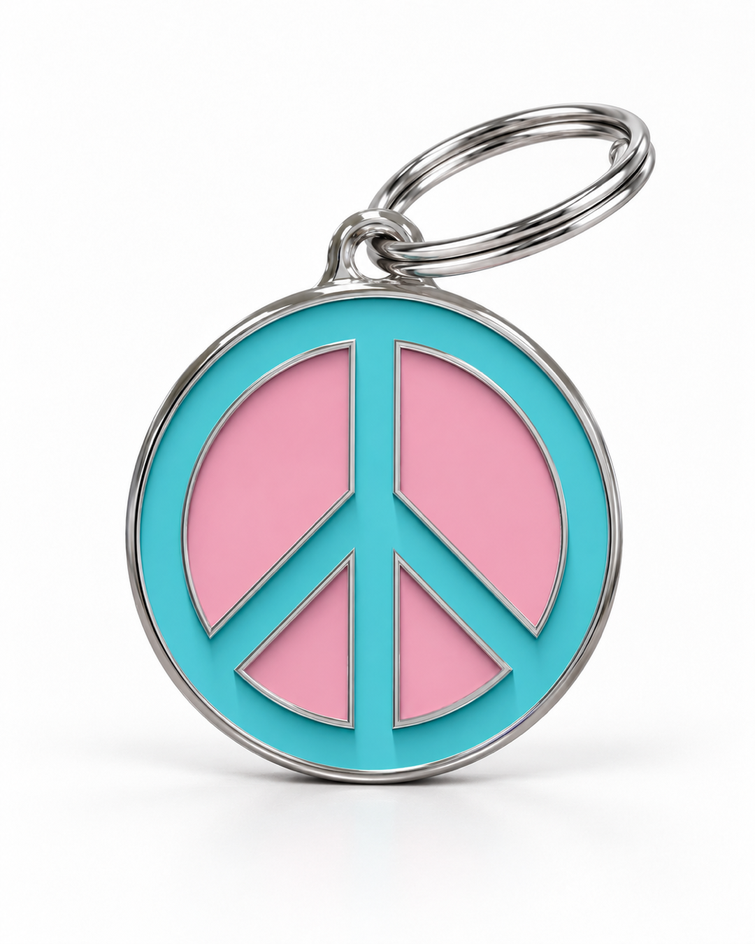 TAGiDOG Peace Bubblepop ID Tag dog ID tag, front view on white