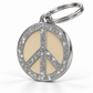 TAGiDOG Peace Spark Cream ID Tag dog ID tag, angled view