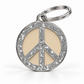 TAGiDOG Peace Spark Cream ID Tag dog ID tag, front view on white