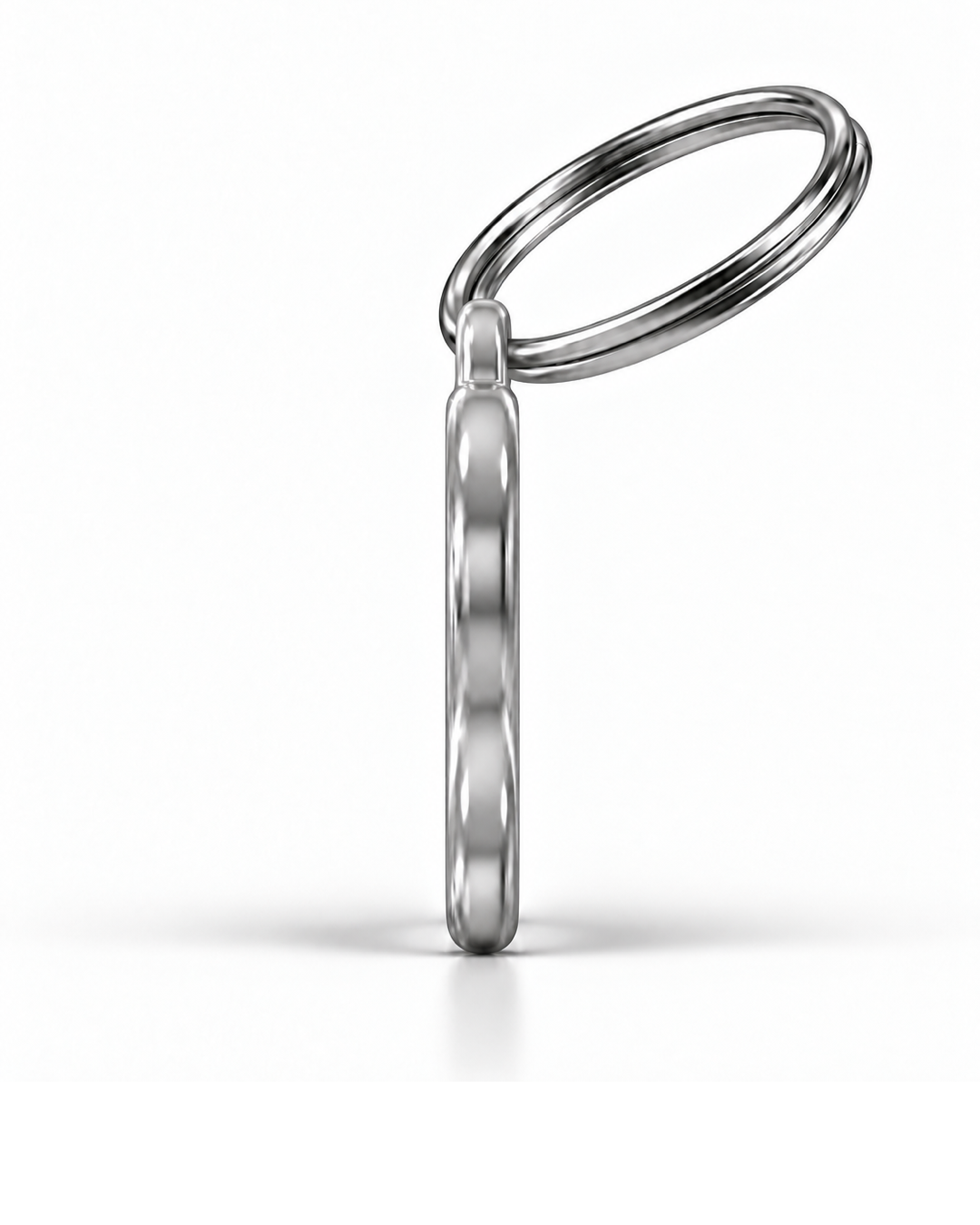 TAGiDOG Peace Spark Cream ID Tag side profile showing tag thickness and split ring