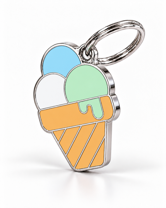 TAGiDOG Pistachio Gelato ID Tag dog ID tag, angled view