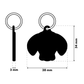 TAGiDOG Pointer Dog ID Tag dimensions, 38 mm wide and 34 mm high, 3 mm thickness