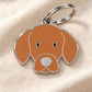 TAGiDOG Pointer Dog ID Tag on light linen