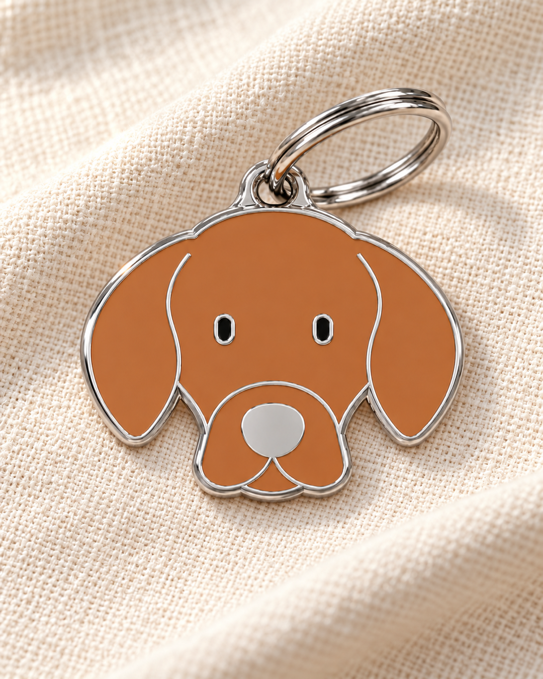 TAGiDOG Pointer Dog ID Tag on light linen
