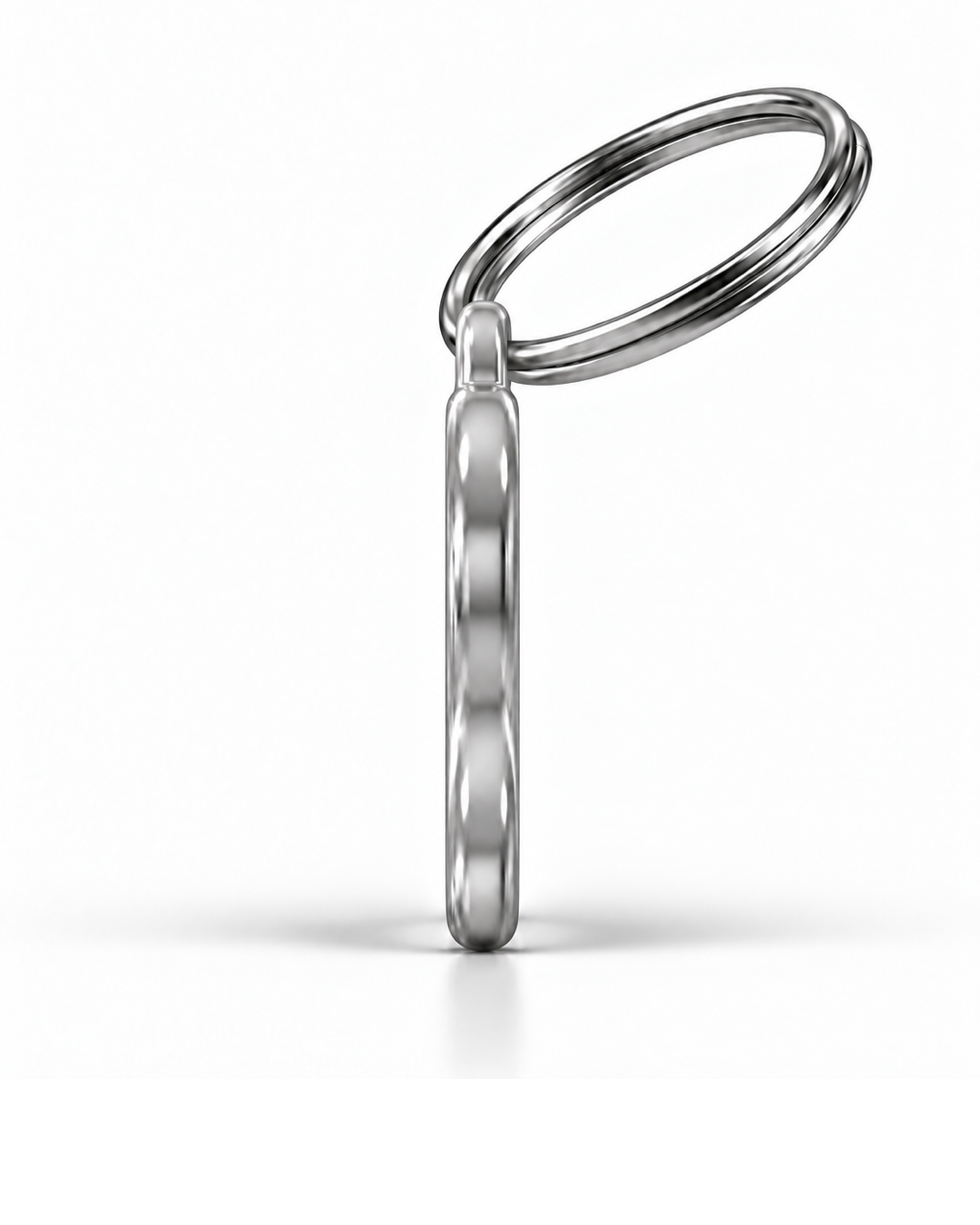TAGiDOG Pointer Dog ID Tag side profile showing tag thickness and split ring