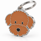TAGiDOG Poodle Dog ID Tag, angled view