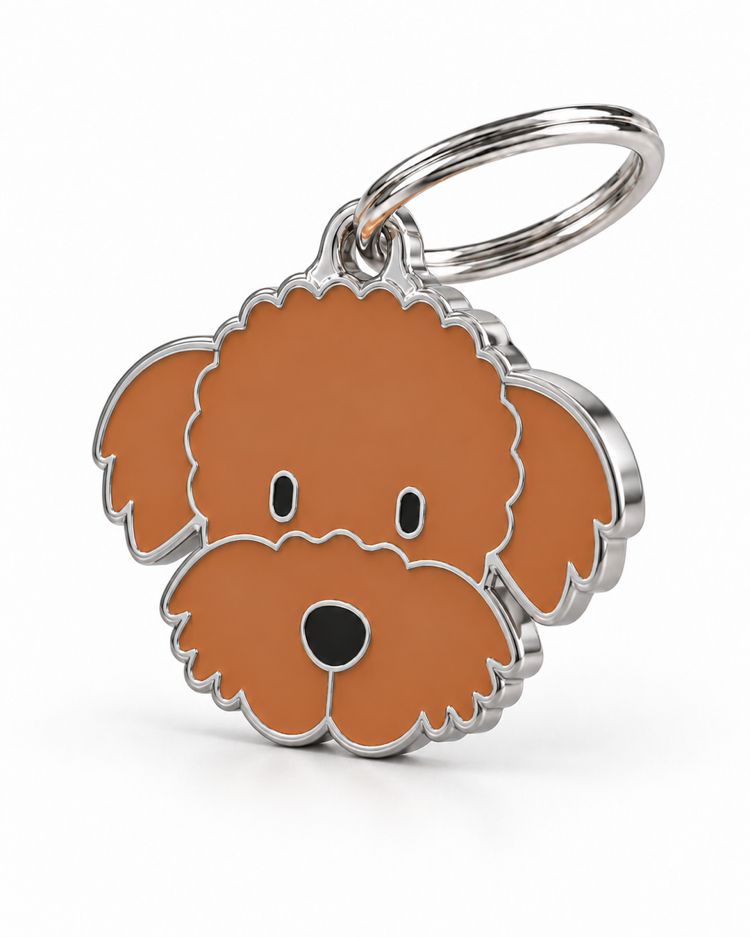 TAGiDOG Poodle Dog ID Tag, angled view