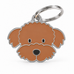 TAGiDOG Poodle Dog ID Tag, front view on white