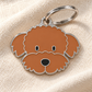 TAGiDOG Poodle Dog ID Tag on light linen