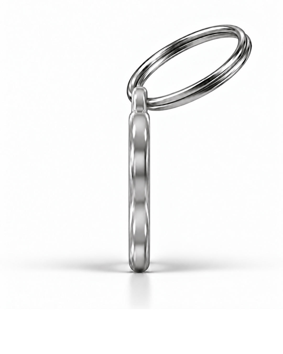 TAGiDOG Poodle Dog ID Tag side profile showing tag thickness and split ring