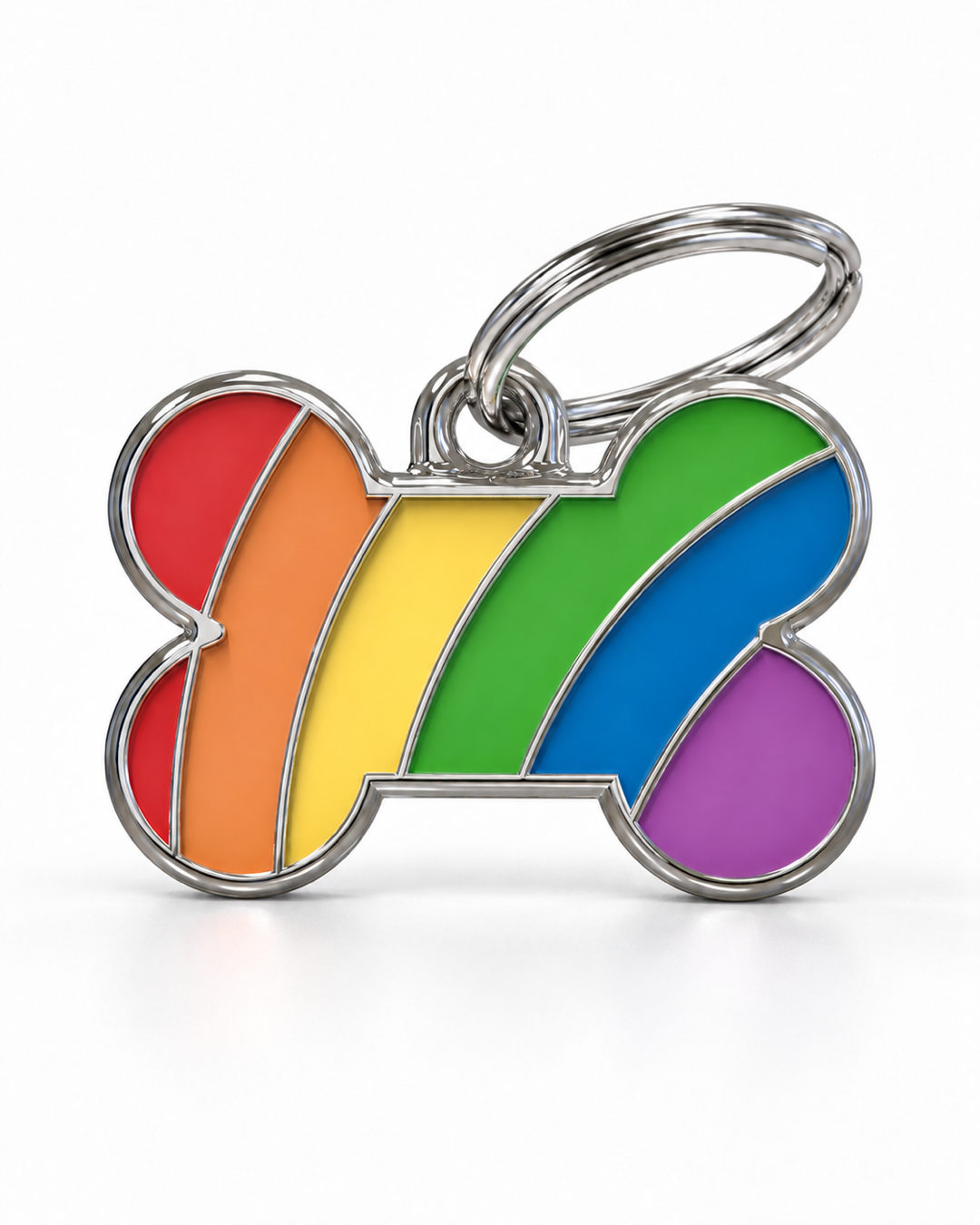 TAGiDOG Pride Bone ID Tag dog ID tag, front view on white