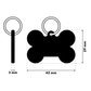 TAGiDOG Solid Bone Yellow ID Tag Medium ID tag dimensions, 42 mm wide and 29 mm high, 3 mm thickness