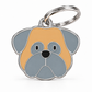 TAGiDOG Pug Dog ID Tag, front view on white