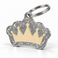 TAGiDOG Queen Spark Cream ID Tag dog ID tag, angled view