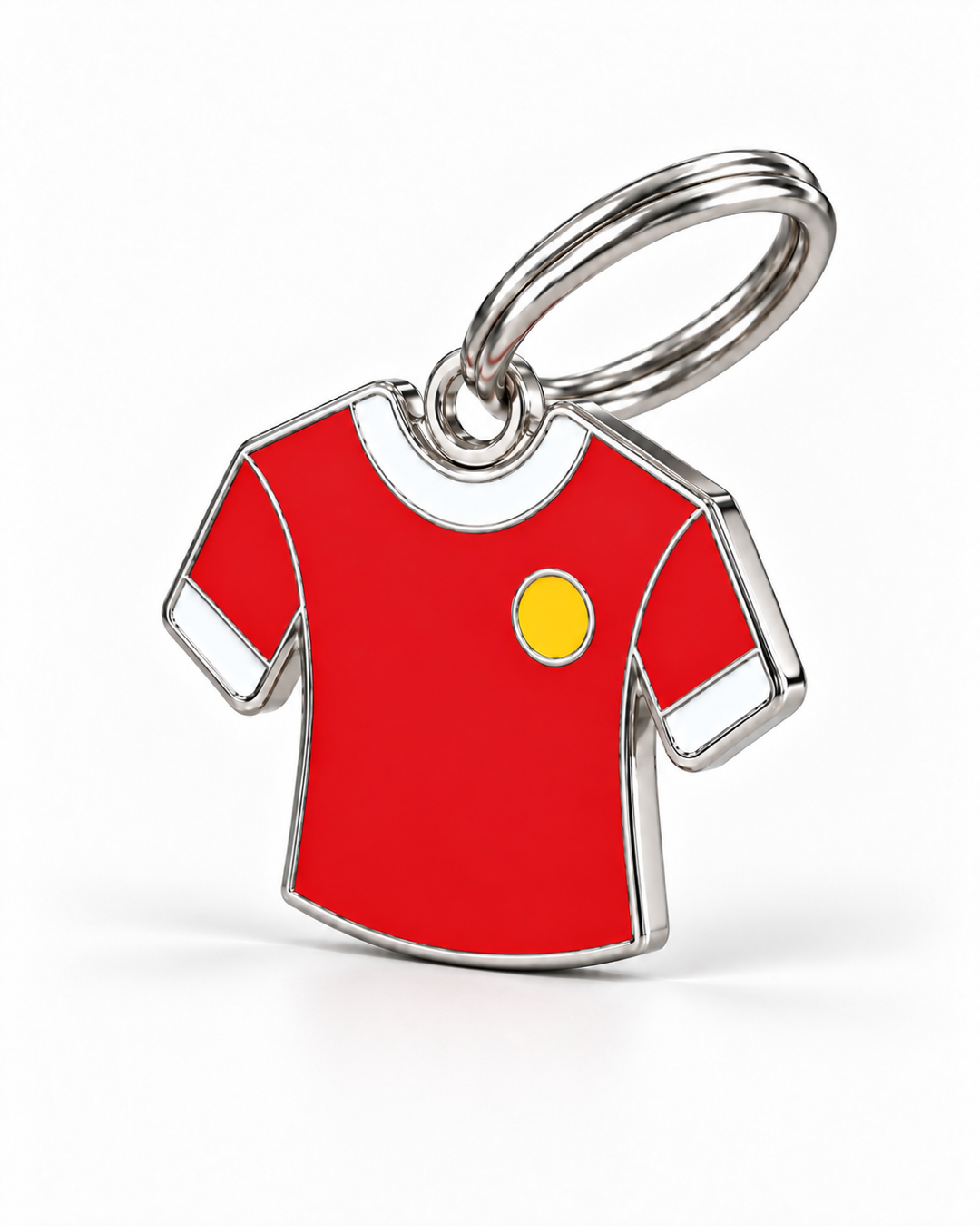 TAGiDOG Red Devils Jersey ID Tag dog ID tag, angled view