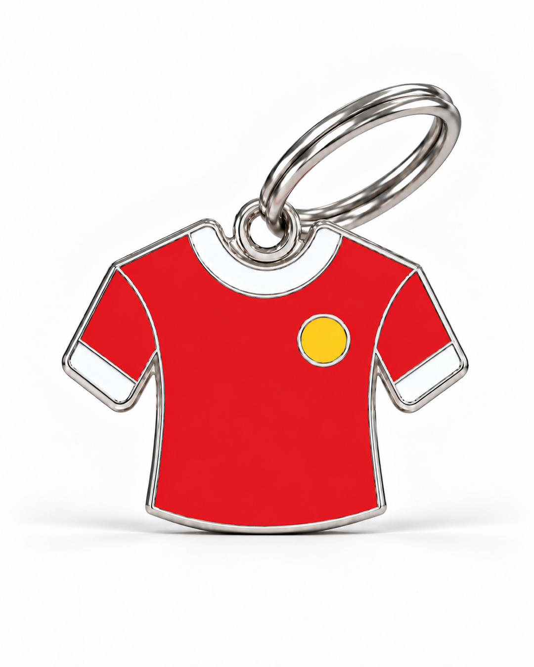TAGiDOG Red Devils Jersey ID Tag dog ID tag, front view on white