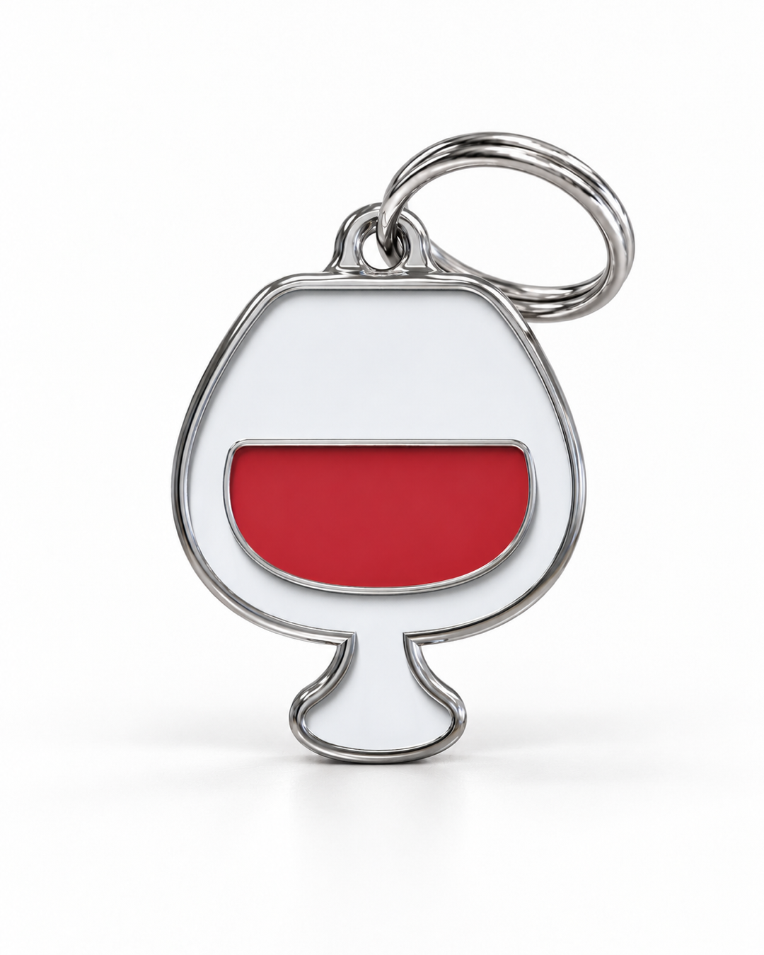 TAGiDOG Red Wine ID Tag dog ID tag, front view on white
