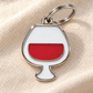 TAGiDOG Red Wine ID Tag dog ID tag on light linen