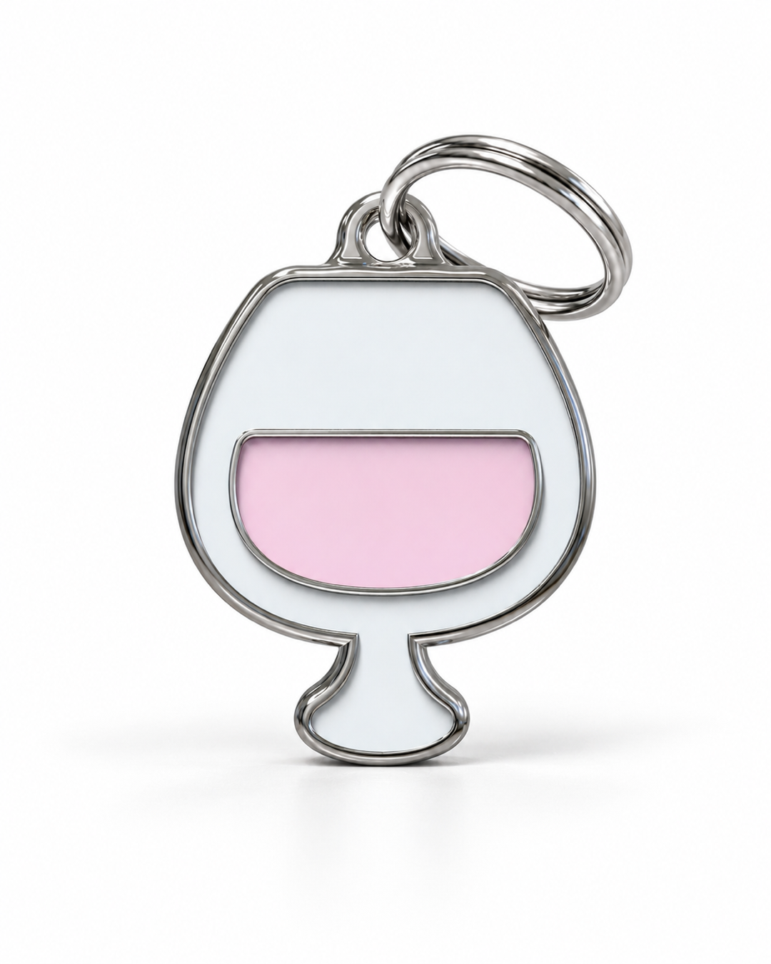 TAGiDOG Rosé ID Tag dog ID tag, front view on white