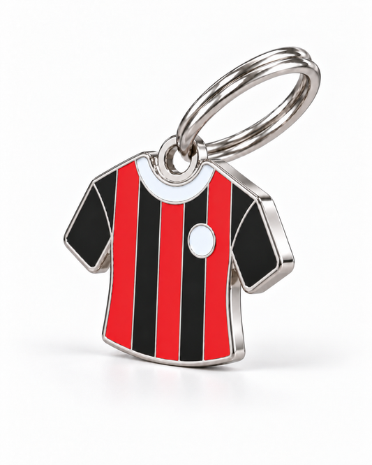 TAGiDOG Rossoneri Jersey ID Tag dog ID tag, angled view