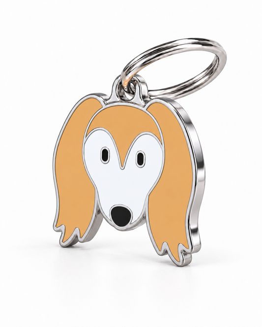 TAGiDOG Saluki Dog ID Tag, angled view