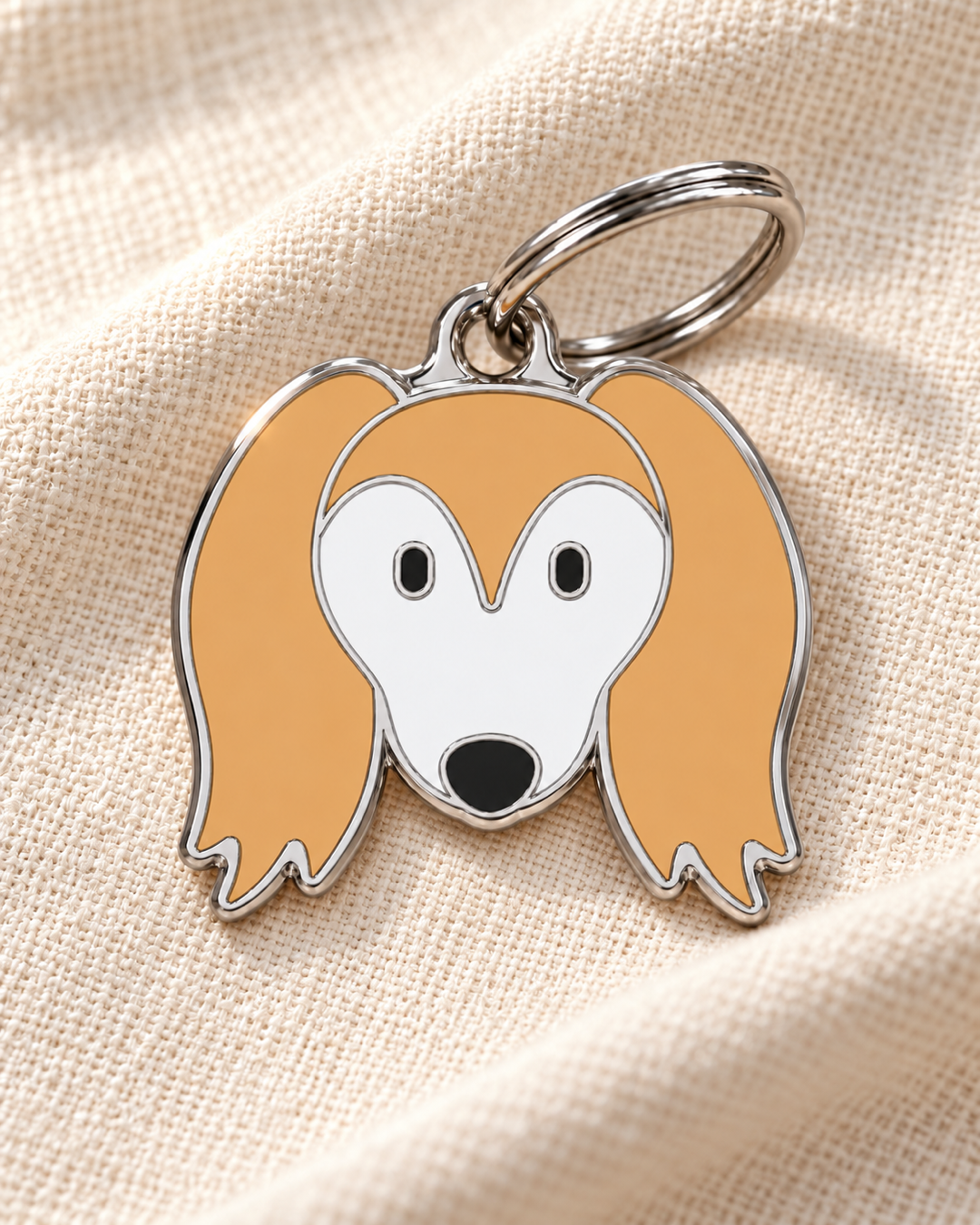 TAGiDOG Saluki Dog ID Tag on light linen