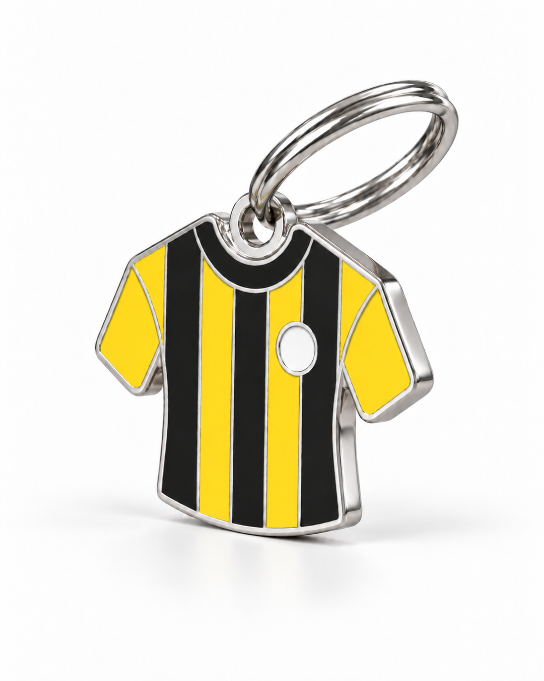 TAGiDOG Schwarzgelben Jersey ID Tag dog ID tag, angled view