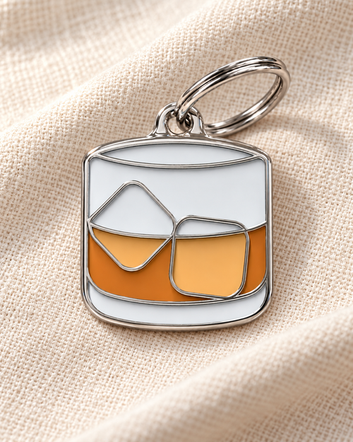 TAGiDOG Scotch ID Tag dog ID tag on light linen