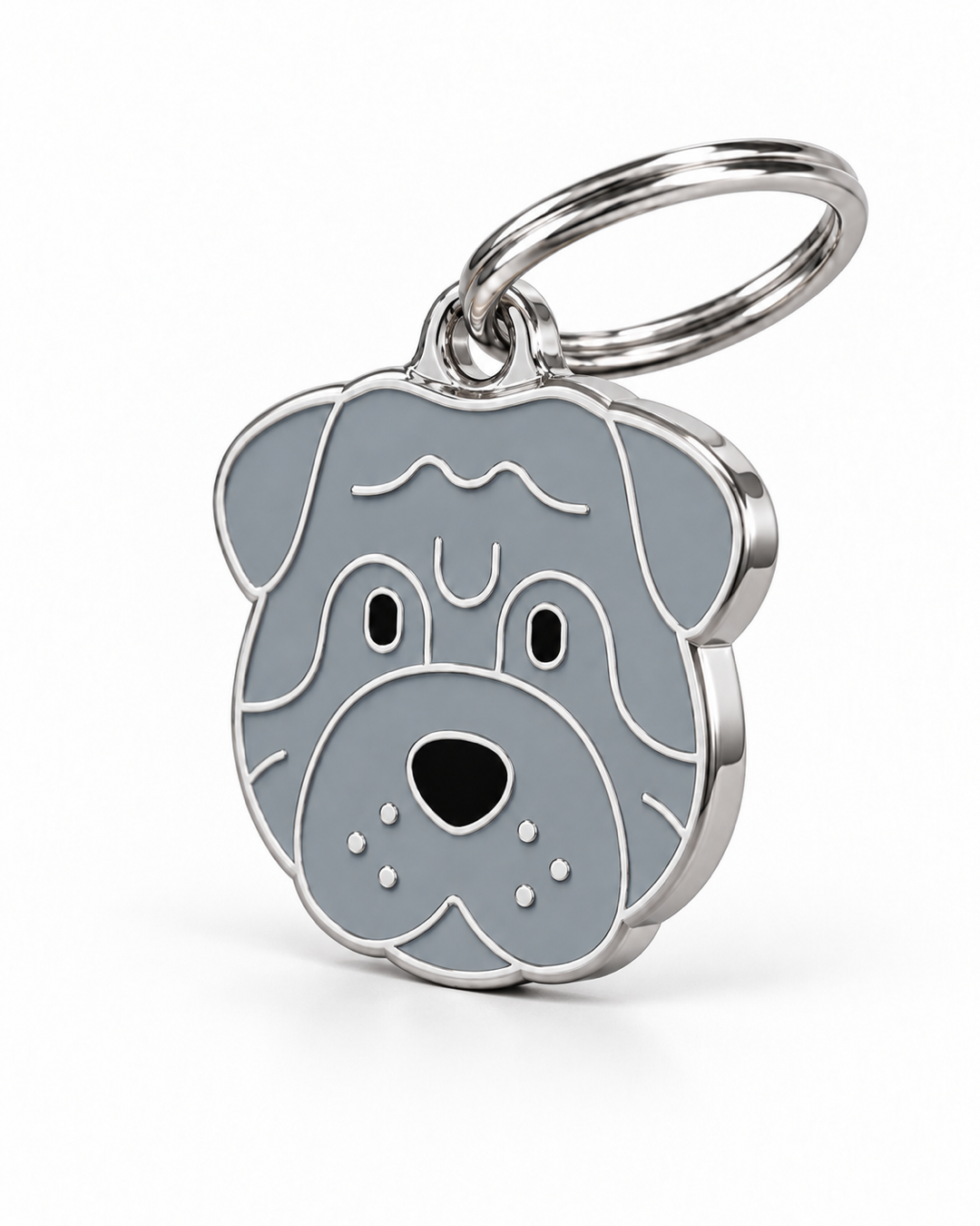 TAGiDOG Shar Pei Dog ID Tag, angled view