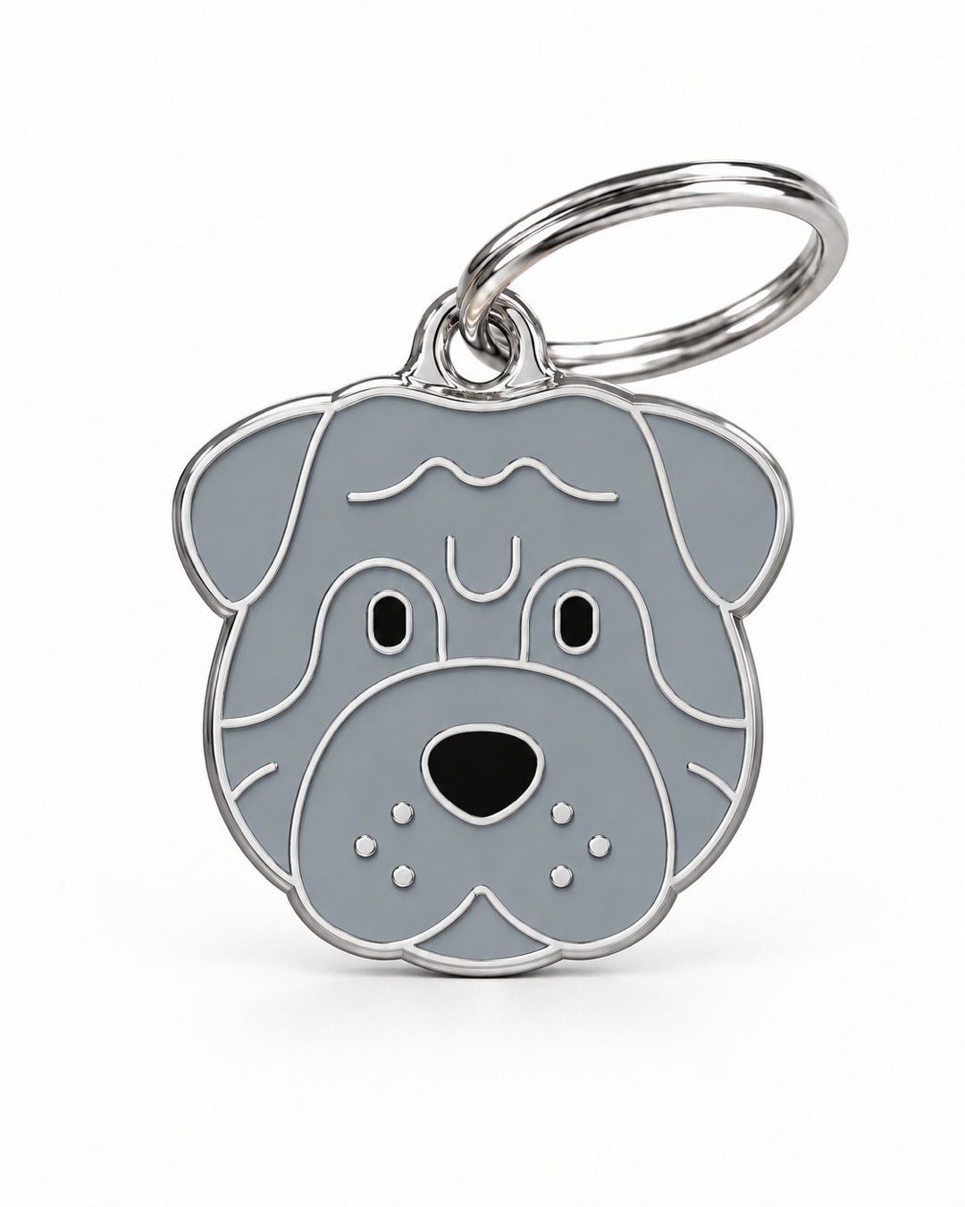 TAGiDOG Shar Pei Dog ID Tag, front view on white