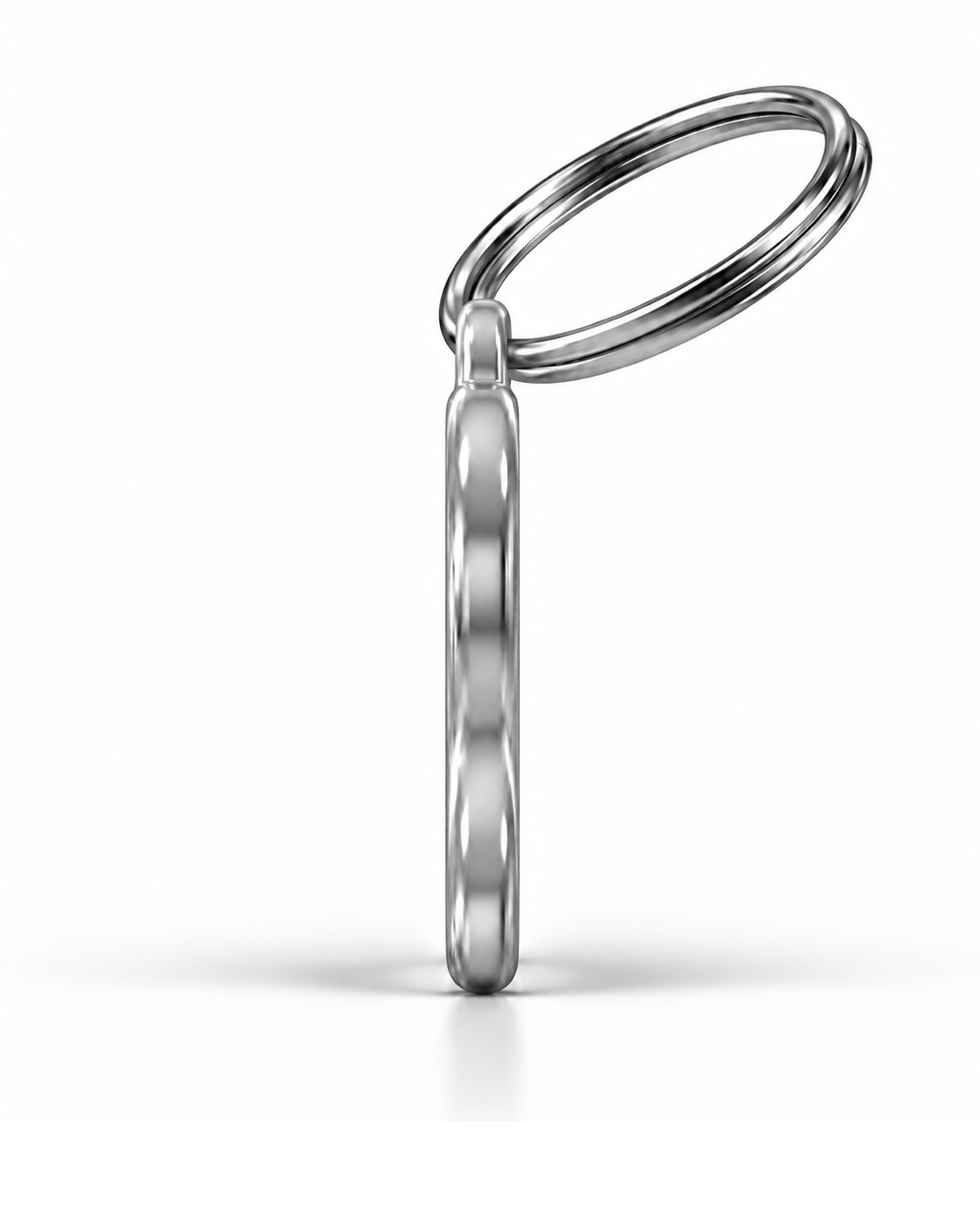 TAGiDOG Flag Belgium ID Tag side profile showing tag thickness and split ring