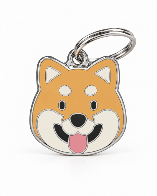 TAGiDOG Shiba Inu Dog ID Tag, front view on white