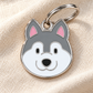TAGiDOG Siberian Husky Dog ID Tag on light linen