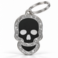 TAGiDOG Skull Spark Black ID Tag dog ID tag, front view on white