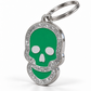 TAGiDOG Skull Spark Green ID Tag, angled view