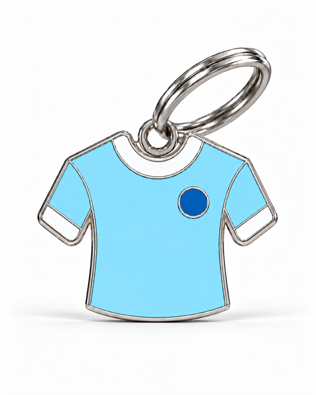 TAGiDOG Sky Blues Jersey ID Tag dog ID tag, front view on white