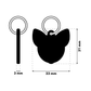TAGiDOG Smooth Coat Chihuahua Dog ID Tag dimensions, 33 mm wide and 31 mm high, 3 mm thickness