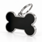 TAGiDOG Solid Bone Black ID Tag Medium dog ID tag, angled view